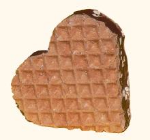 A Wafer para todos os apaixonados: Wafers em forma de coração com recheio de chocolate e noz